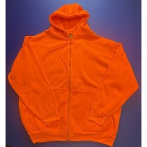 WFS Element Gear Orange Hunting Hoodie Full Zip Jacket Mens Size 3XL